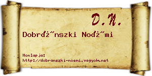 Dobránszki Noémi névjegykártya