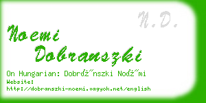 noemi dobranszki business card